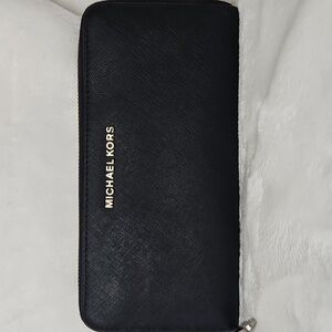 Michael Kors Long Crossgrain Leather Wallet